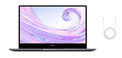 HUAWEI MateBook D 14 Zoll Laptop, FullView 1080p Full HD Ultrabook, 512GB PCIe SSD+8GB RAM, AMD Ryzen 5 3500U, Fingerabdrucksensor, versteckbare Kamera, Windows 10 Home-Grau+USB-C-Kabel HUAWEI MateBook D 14 Zoll Laptop, FullView 1080p Full HD Ultrabook, 512GB PCIe SSD+8GB RAM, AMD Ryzen 5 3500U, Fingerabdrucksensor, versteckbare Kamera, Windows 10 Home-Grau+USB-C-Kabel